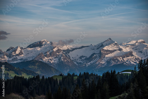 Mountain-View from Jaunpass direction to Wildstrubel - Lenk photo