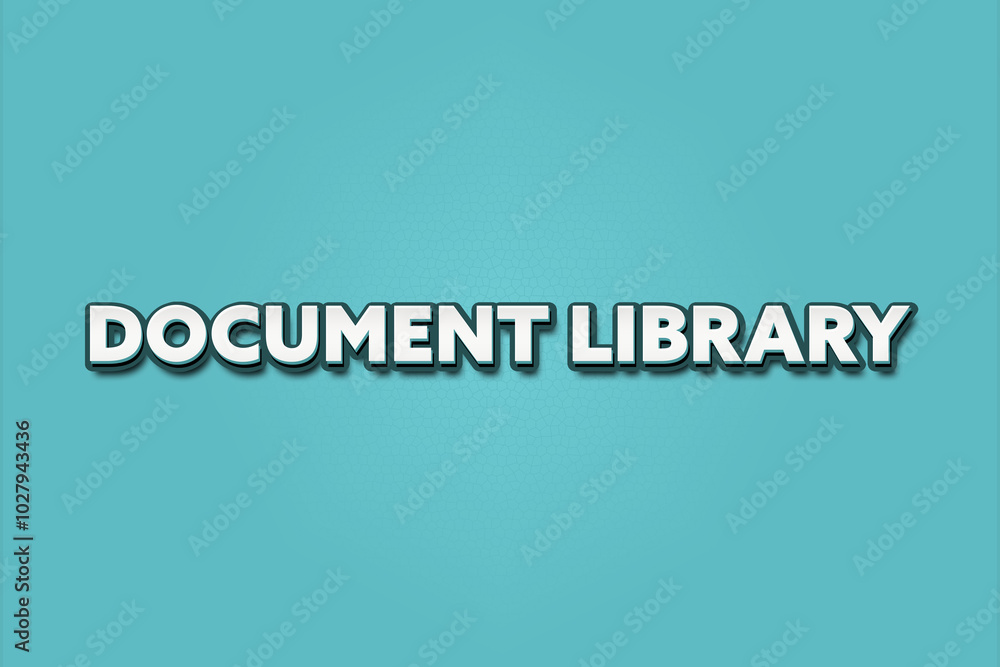 Document Library. A Illustration with white text isolated on light green background. Document Library. A Illustration with white text isolated on light green background.