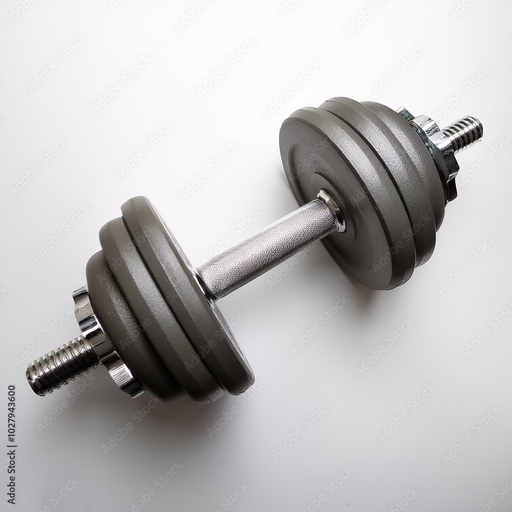 Naklejka premium Dumbbell lying down, isolated on a white background