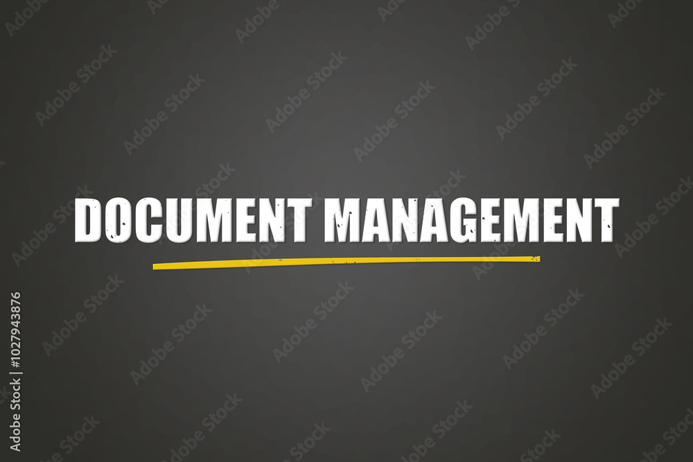 Document Management. A blackboard with white text. Illustration with grunge text style. Document Management. A blackboard with white text. Illustration with grunge text style.