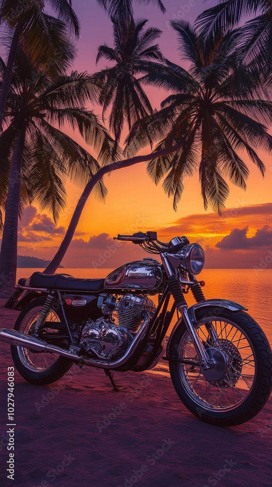 Fototapeta premium Motorcycle Adventure in Goa