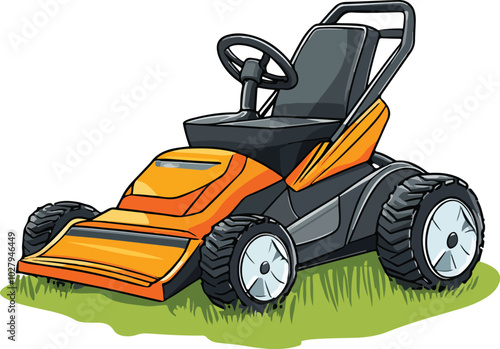 lawn mower vector illustration