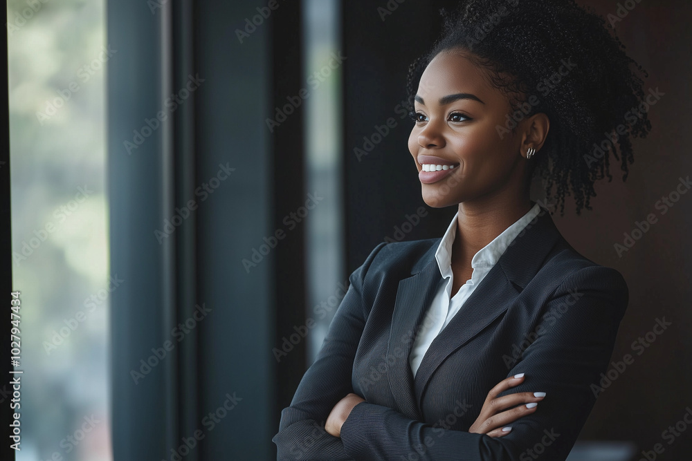 Confident Business Woman Looking Away, Portrait Confident Business Woman Looking Away, Portrait