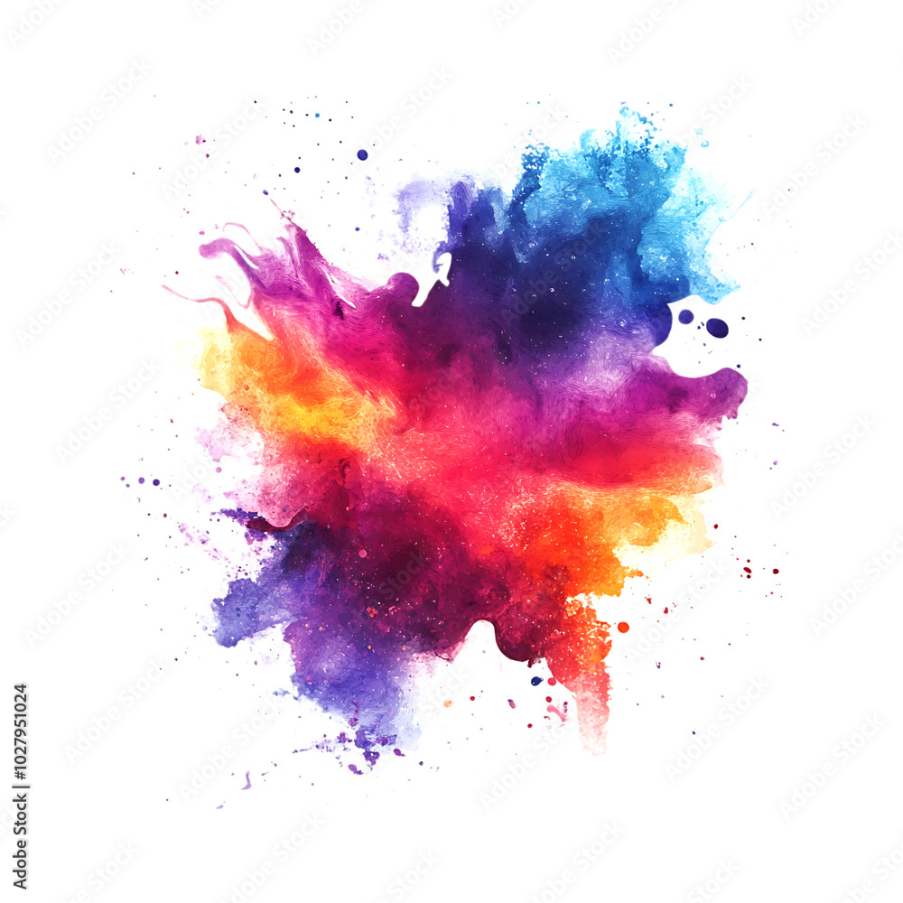 Fototapeta premium Abstract watercolor design on white background ideal for modern creative logos