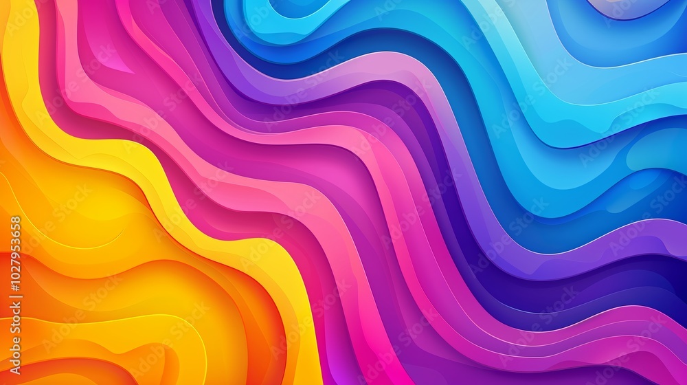 Modern background design featuring colorful abstract wavy shapes Modern background design featuring colorful abstract wavy shapes