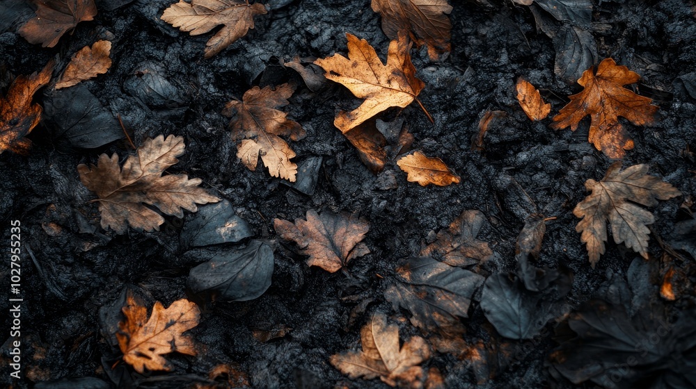 Remnants of incinerated foliage Remnants of incinerated foliage
