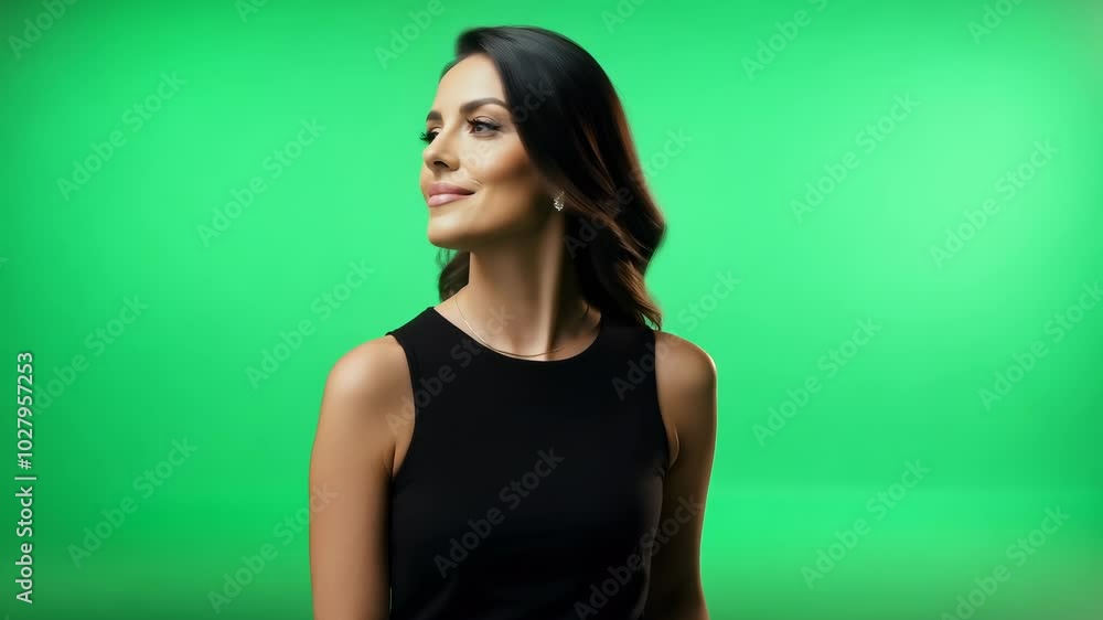Confident Woman in Black Top Confident Woman in Black Top
