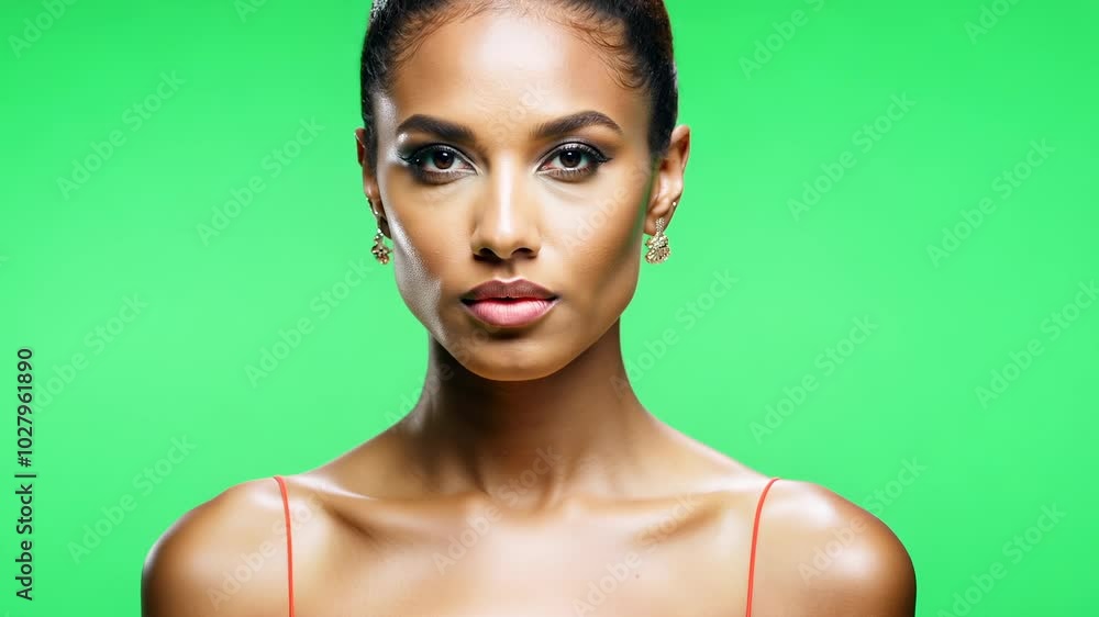 Confident Woman with Earrings Confident Woman with Earrings