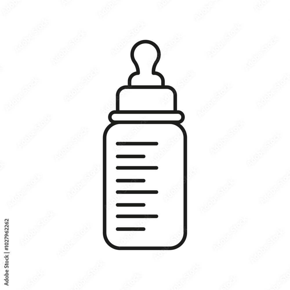BABAY FOOD PLASTIC BOTTLE ICON flat line symbol set. BABAY FOOD PLASTIC BOTTLE ICON flat line symbol set.