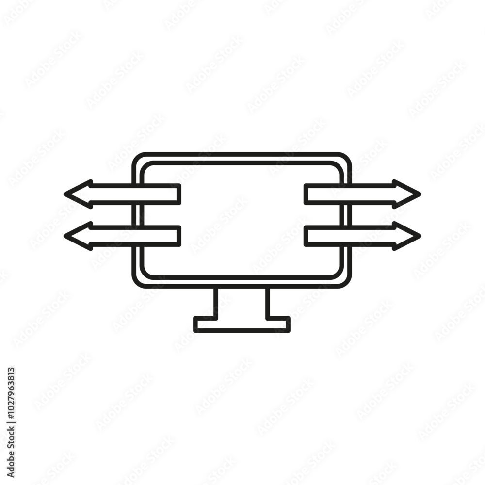 data streaming icon flat line symbol set. data streaming icon flat line symbol set.