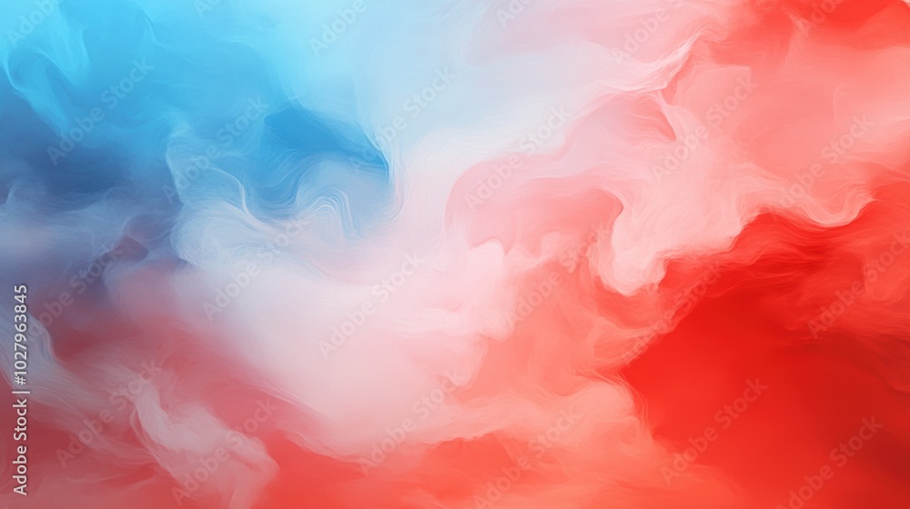 Abstract smoke design in blue and red. Dynamic flow concept for posters and digital art. Abstract smoke design in blue and red. Dynamic flow concept for posters and digital art.