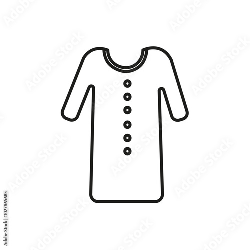 Kurta icon flat line symbol set.