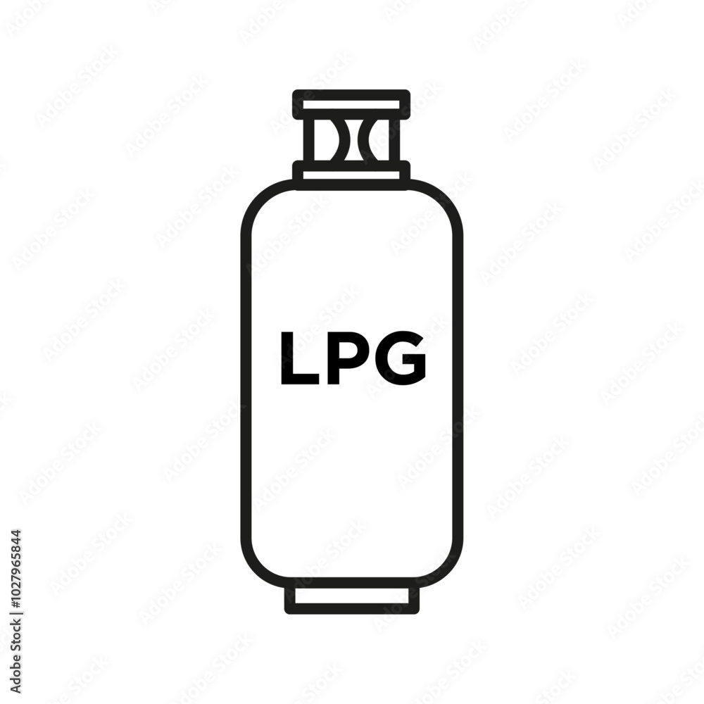 LPG Icon flat line symbol set. LPG Icon flat line symbol set.