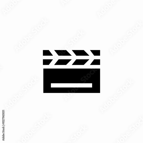 cinema clapboard icon sign vector