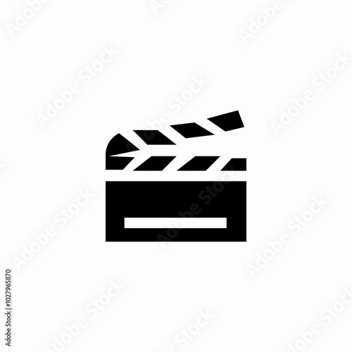 clapper board icon sign vector