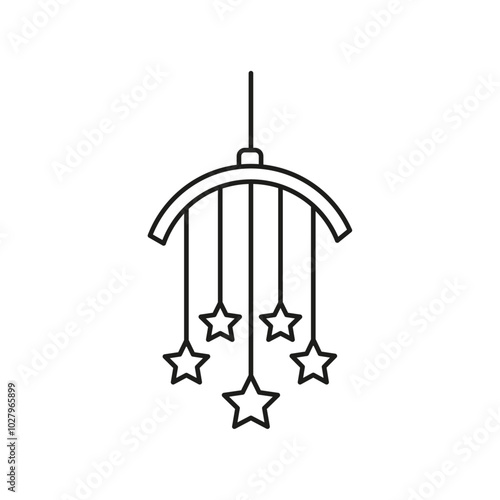 lullaby toy icon flat line symbol set.