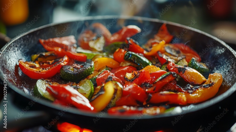Steamed vegetables sizzle in a skillet, making a colorful and nourishing supper. There is ample space for you to add a caption. Steamed vegetables sizzle in a skillet, making a colorful and nourishing supper. There is ample space for you to add a caption.