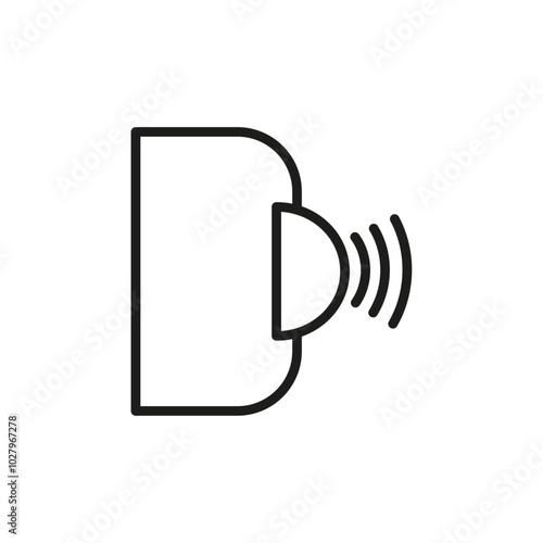 sensor icon flat line symbol set.