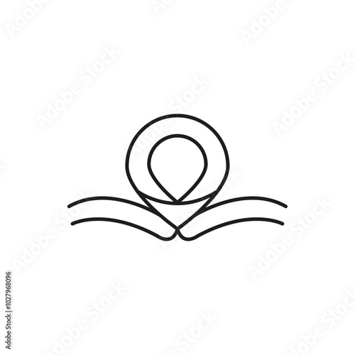 Tubal ligation icon flat line symbol set. photo