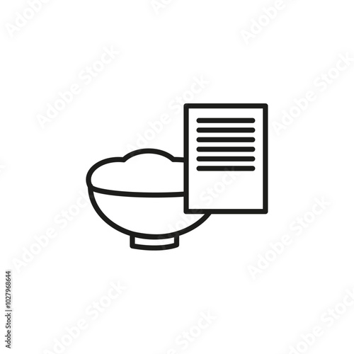 yeast dough recipe icon flat line symbol set.