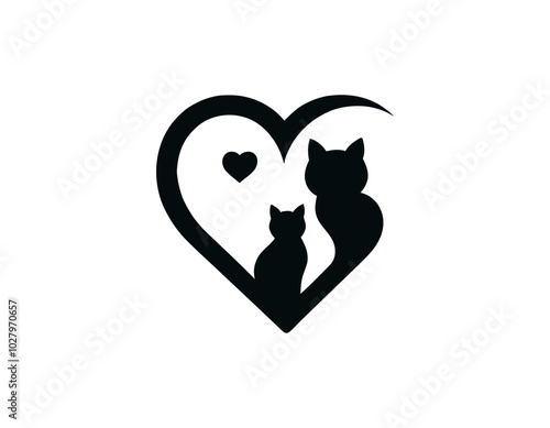 cat and heart logo