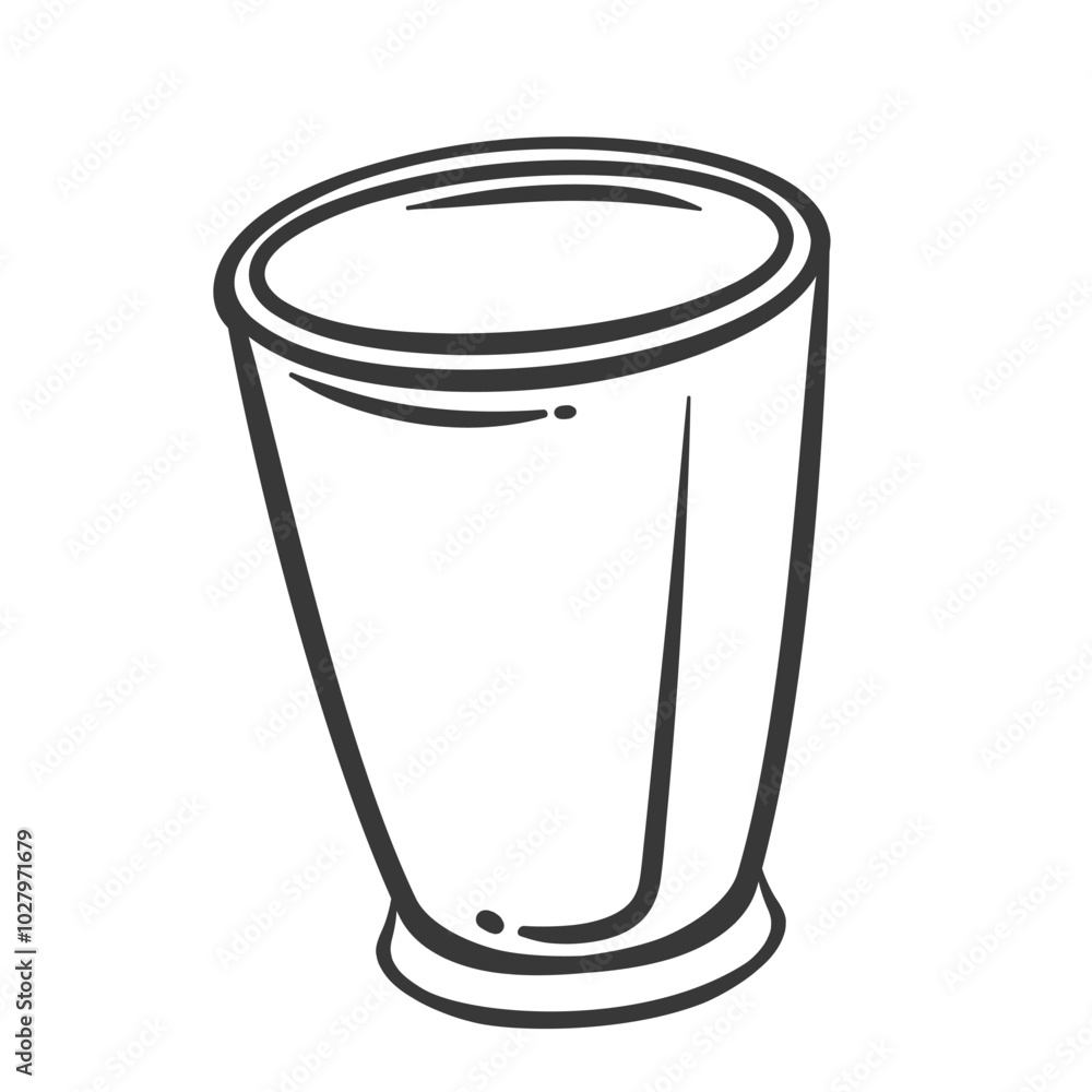 Coffee or tea cup line icon. Outline paper or plastic mug for hot drink, blank cardboard container for takeaway liquid product. Breakfast drink mascot, hand drawn empty cup icon vector illustration Coffee or tea cup line icon. Outline paper or plastic mug for hot drink, blank cardboard container for takeaway liquid product. Breakfast drink mascot, hand drawn empty cup icon vector illustration