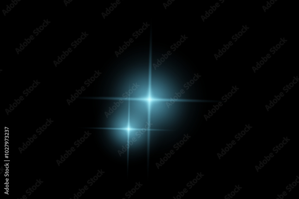 blue sparkle lights, flashing lights, light effects, sunlight lens flare, glowing ray beams, sparkling starsicon on black background. blue sparkle lights, flashing lights, light effects, sunlight lens flare, glowing ray beams, sparkling starsicon on black background.