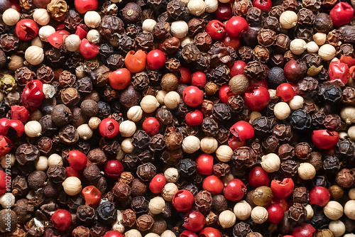 mixed pepper grains and flakes