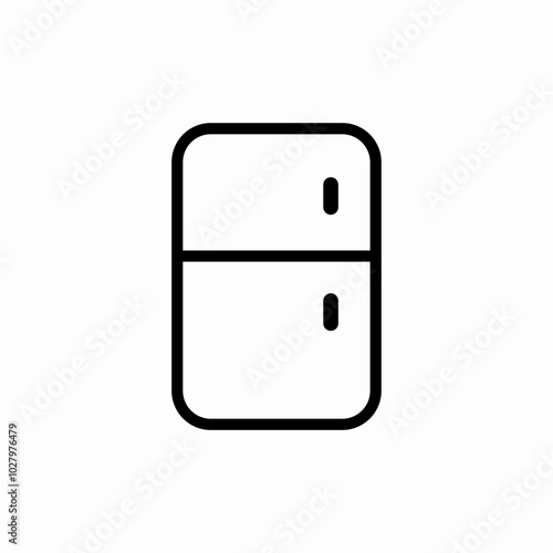 fridge kitchen icon sign vector