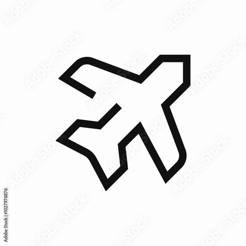 plane flight icon sign vector
