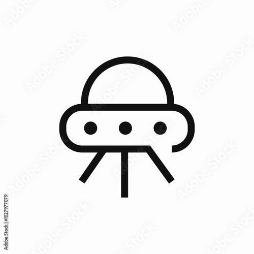 ufo alien icon sign vector