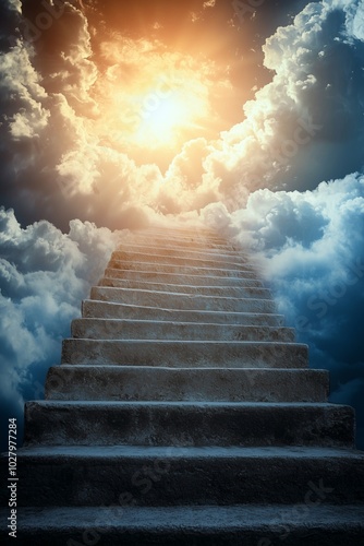 staircase going to heaven staircase to paradise Generative AI