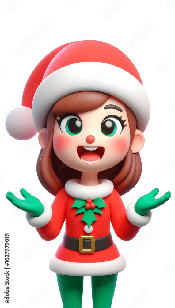 3D Cartoon Girl in Seasonal Outfits – Halloween, Christmas, and Summer Themes 3D Cartoon Girl in Seasonal Outfits – Halloween, Christmas, and Summer Themes