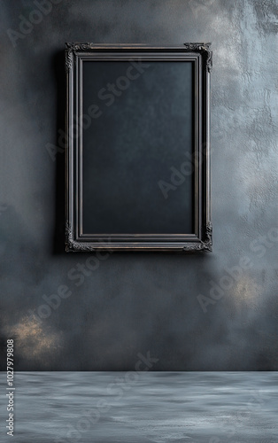 Dark Academia Inspired Frame Mockup: Minimalist Gothic Aesthetic photo