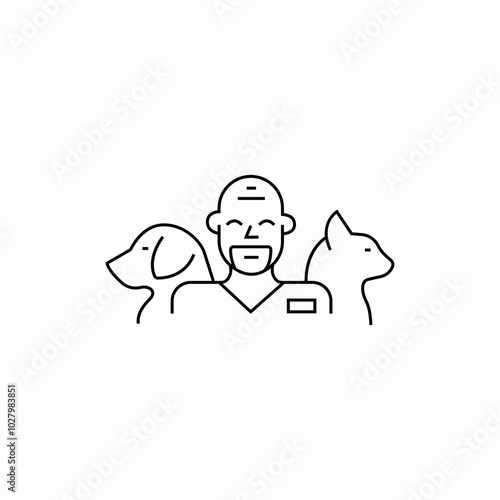 animal handler icon sign vector