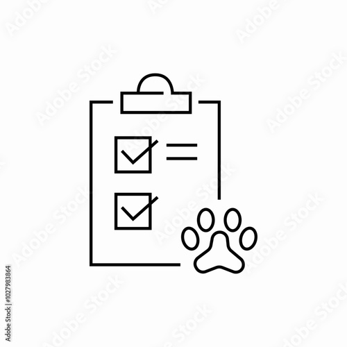 animal medical card icon sign vector