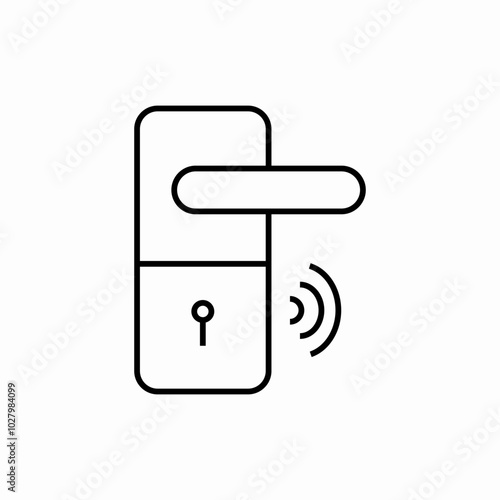 door lock icon sign vector