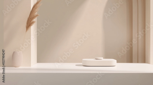 Minimalist Product Showcase with Modern Startup Aesthetic, generative ai