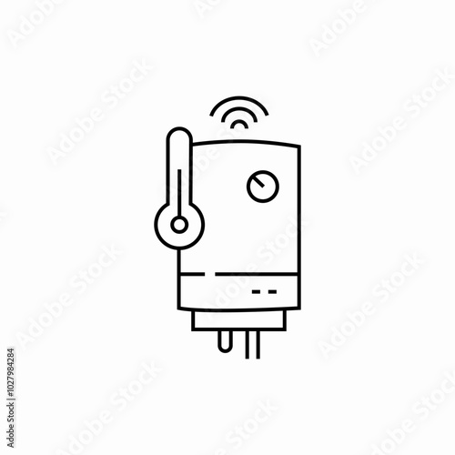 gas boiler icon sign vector