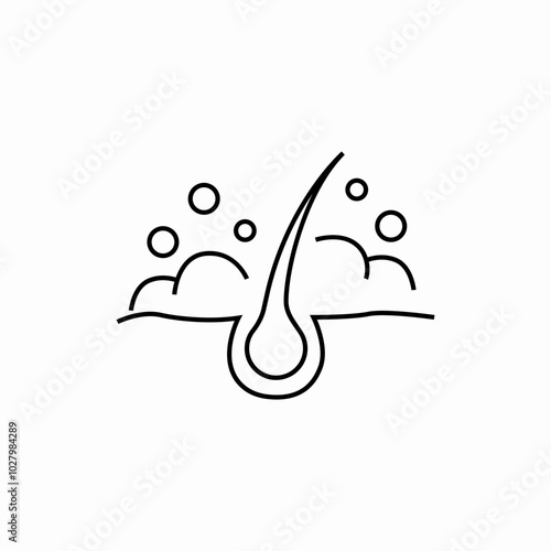 hair transplant icon sign vector