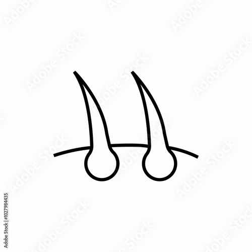 hair follicle icon sign vector