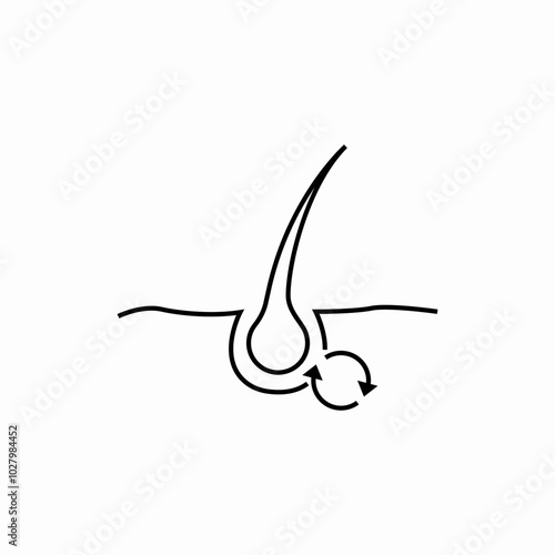 hair replacement icon sign vector
