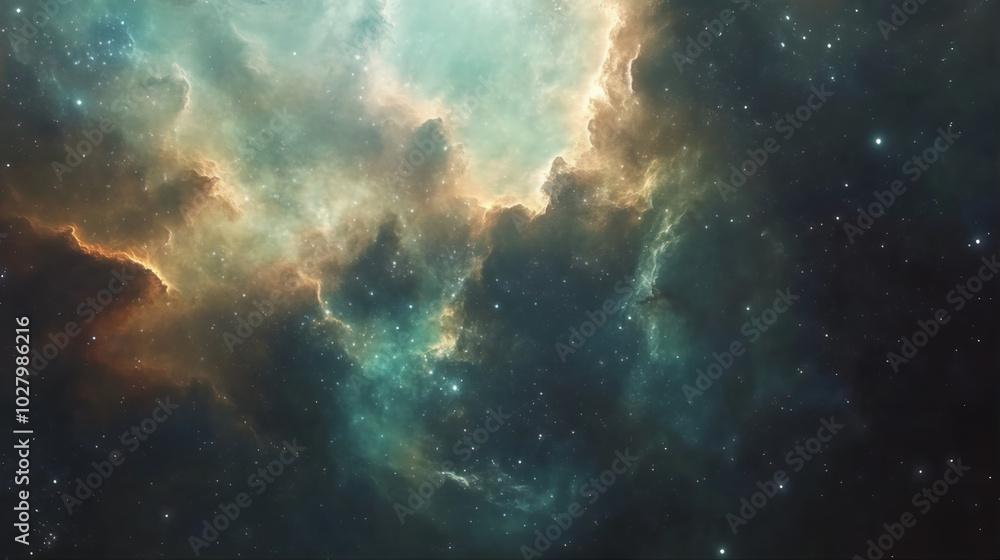 Fototapeta premium Nebula galaxy constellation, starry heaven. Cosmic interstellar night galaxy. Milky way galaxy. Nebula galaxy in deep space cloud. Cosmo starry nebula cloud