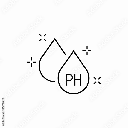 ph balance icon sign vector
