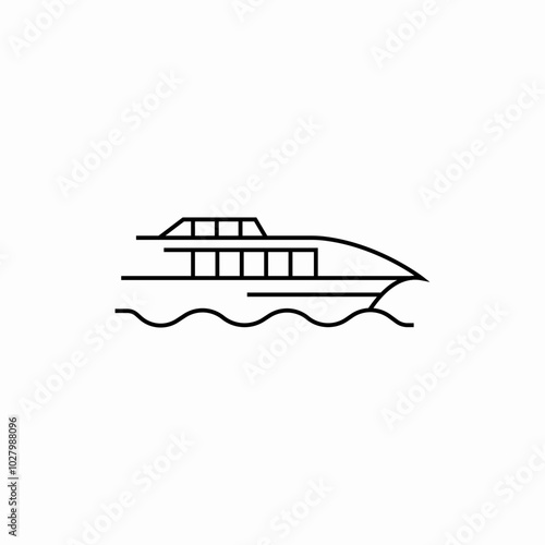 yacht transport icon sign vector