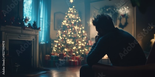 Wallpaper Mural being surrounded by festive cheer but feeling disconnected and alone щon new year or christmas Torontodigital.ca