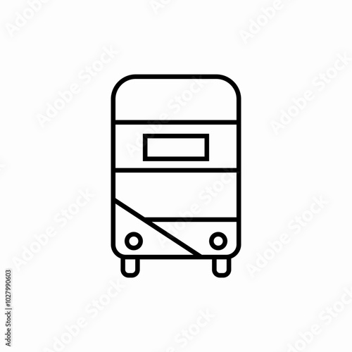 double decker icon sign vector