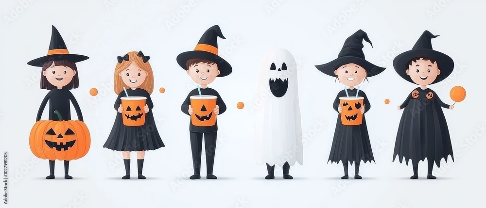 Kids in Halloween Costumes for Fun Celebration Kids in Halloween Costumes for Fun Celebration