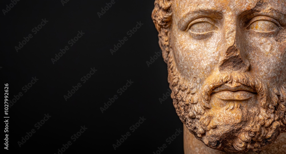 Weathered stone face sculpture Weathered stone face sculpture