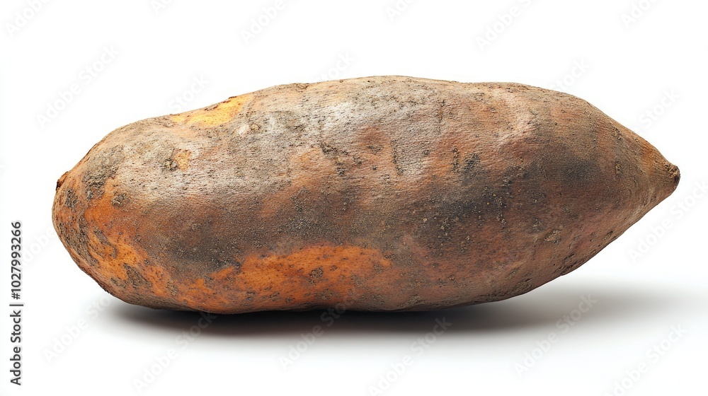 Fresh Sweet Potato on Neutral Background Fresh Sweet Potato on Neutral Background